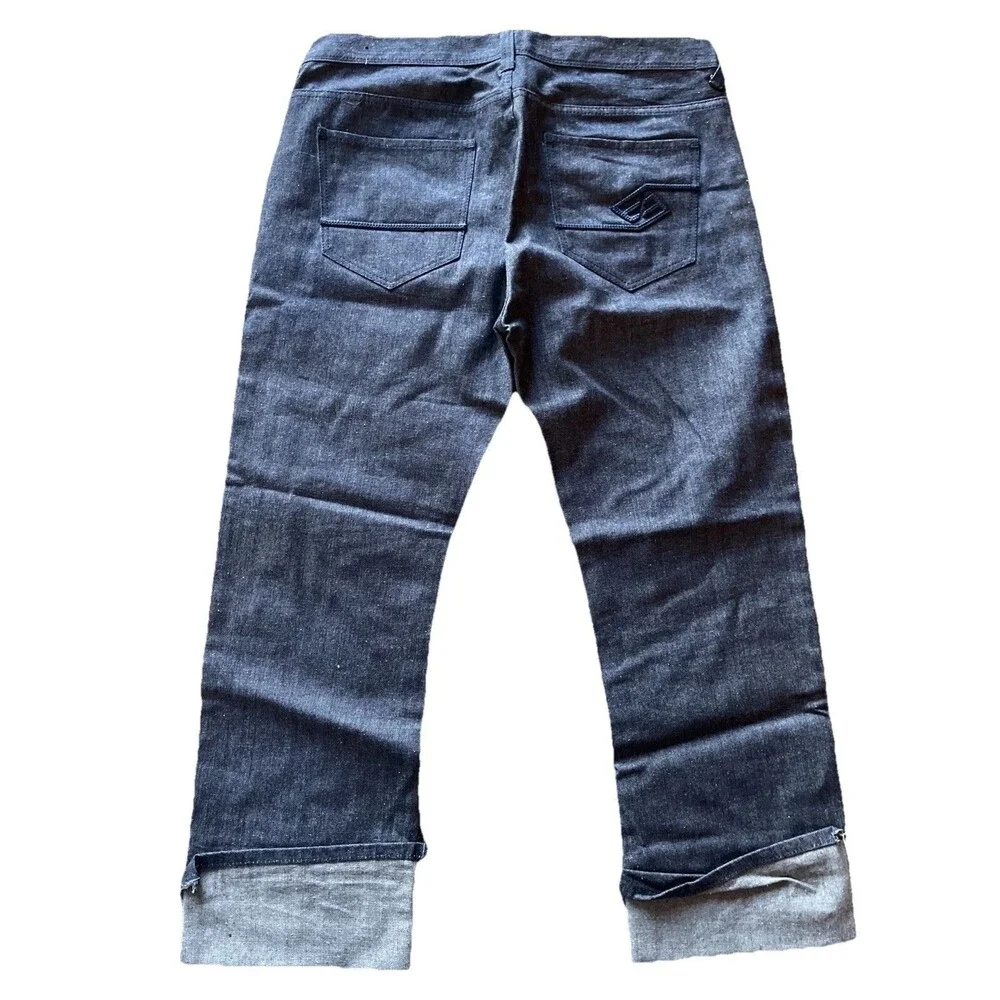 Enyce Jeans Men's 38x34 Baggy Hip Hop Grunge Wide Leg Dark Wash Denim